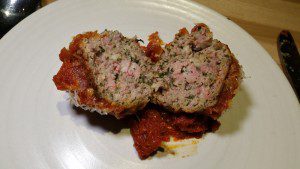 Meatballs (pork and beef), ricotta, pecorino, tomato sauce, grilled ciabatta 