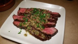 Flat-Iron Steak from Niman Ranch with Roasted Jalapeño Chimichurri 